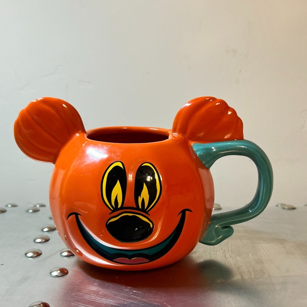 Disney / Disneyland - Jack-o-lantern Micky Ears - Halloween Orange Coffee  Mug